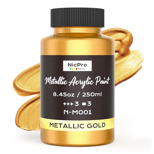 Acrylfarbe gold metallic - gold, 250
