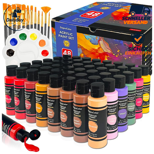 Acrylfarben set farben - acrylfarben, 48
