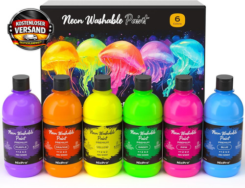 Fluoreszierende acrylfarbe set - fluoreszierende,