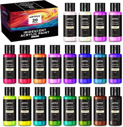 Schillernde acrylfarben set - schillernde,