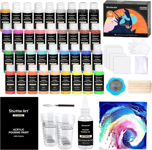 Shuttle art pouring - art,